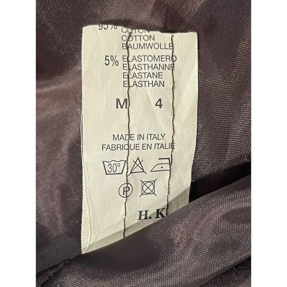 LUX Womens Animal Print Blazer Jacket Long Sleeve Single Breasted Black Brown M - Picture 6 of 6